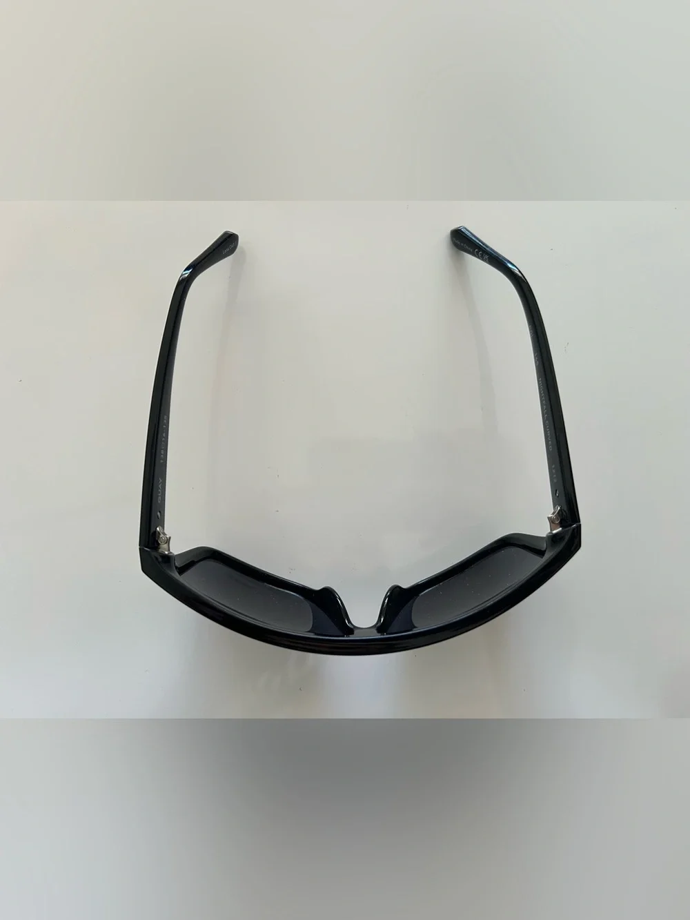 Quay Australia Black Nightfall curved Oversized Shield Sunglasses